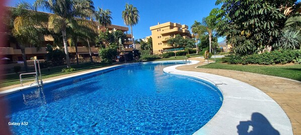  One of the two pools.