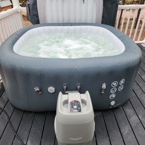 Private hot tub on your deck