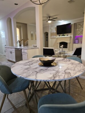 Open concept kitchen, dining and living room!