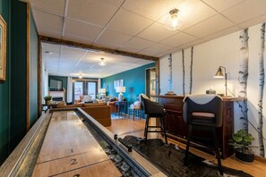 Den Game Room with Shuffle Board and More