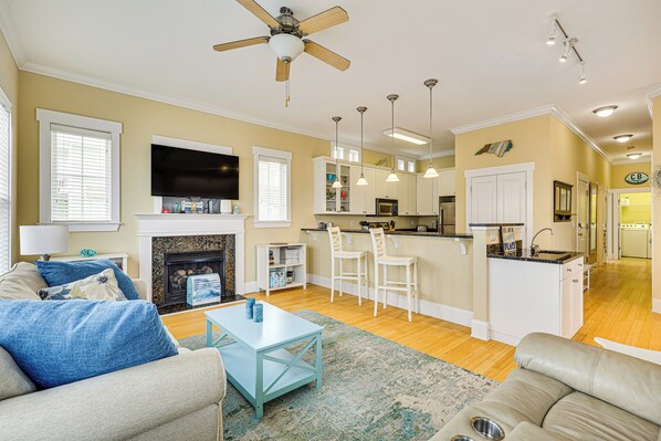 Carolina Beach Vacation Rental | 3BR | 2BA | 1,200 Sq Ft | Stairs Required