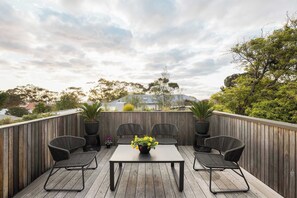 The upstairs private Master bedroom terrace