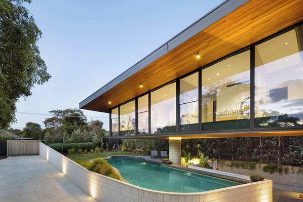 The stunning LUMIERE gas heated swimming pool