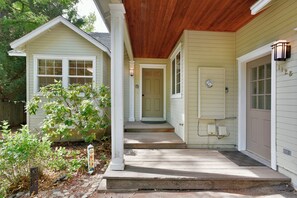 Front entrance and Garage access.