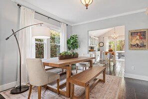 Dining room is adjacent to kitchen