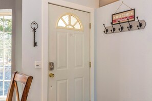 Entrance from inside the home. 
