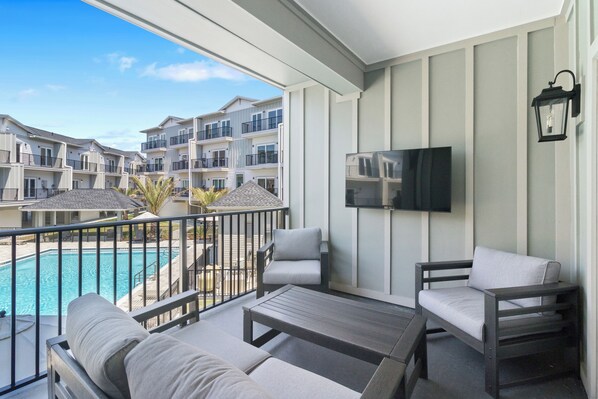 Patio facing Pool