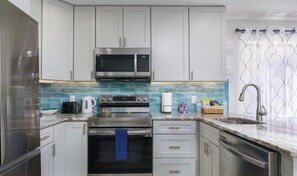 The kitchen comes with all of the cookware that you might need during your stay