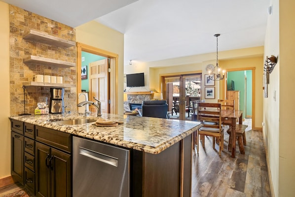 Indoors, Kitchen, Screen, Dining Room, Dining Table