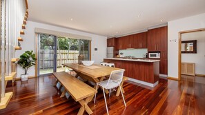 light filled dining area