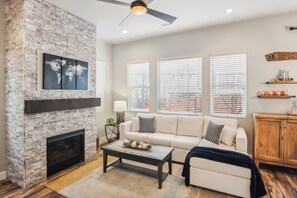 Cozy fireplace
