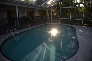 Enjoy the Florida sunsets while in the pool !