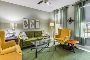Living Room | 1st Floor | 2-Story Home | Central A/C & Heating