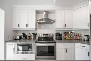 Calling all home chefs!  Our kitchen is fully stocked with everything you need to whip up your favorite dishes.