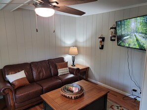 OVERALL:  The very comfy living room.