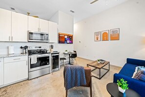As you step into the kitchen, the clean lines and functional design make you eager to start cooking your favorite dishes.