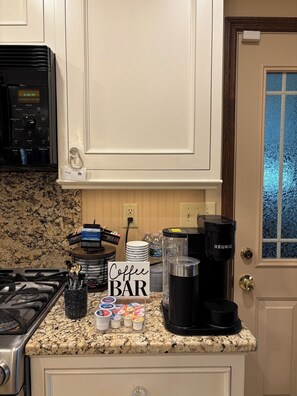 Fully equipped coffee bar