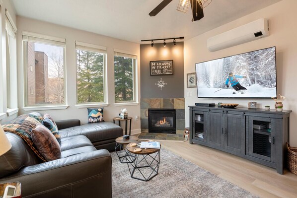 Spacious great room - perfect for a movie night by the fire!