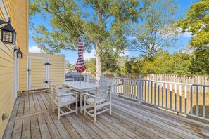 Outdoor Dining, Grill, and Shower