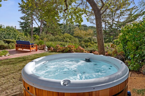 Nothing says serenity quite like a relaxing dip in the hot tub