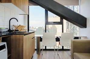 Cocina, comedor, vista