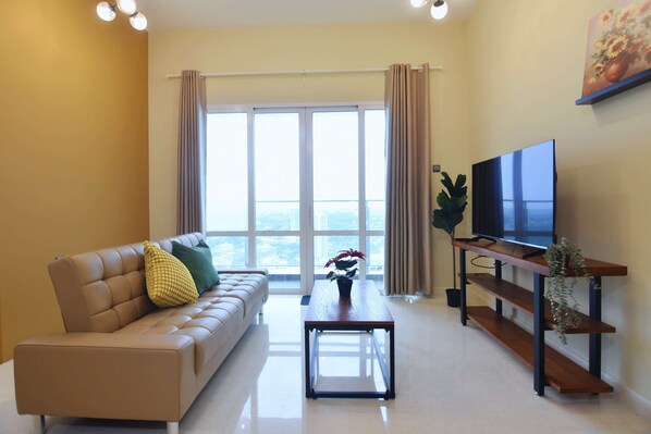 Tastefully furnished living area.