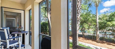 First Floor Screened Patio Overlooking Pool