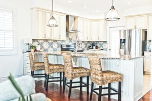 kitchen and bar seating