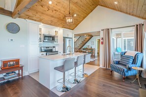 Updated kitchen with center island