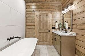 Relax and refresh—our spa-inspired bathroom will leave you feeling rejuvenated