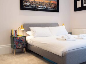 Modern bedroom with a king size bed
