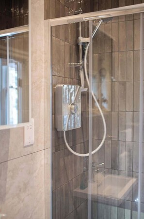 Enjoy a comfortable heated shower.