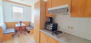 Appartement 5, 27 qm für max. 4 Personen-Küche und Essbereich