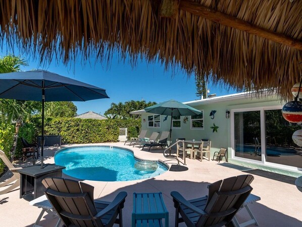 Pool tiki view.