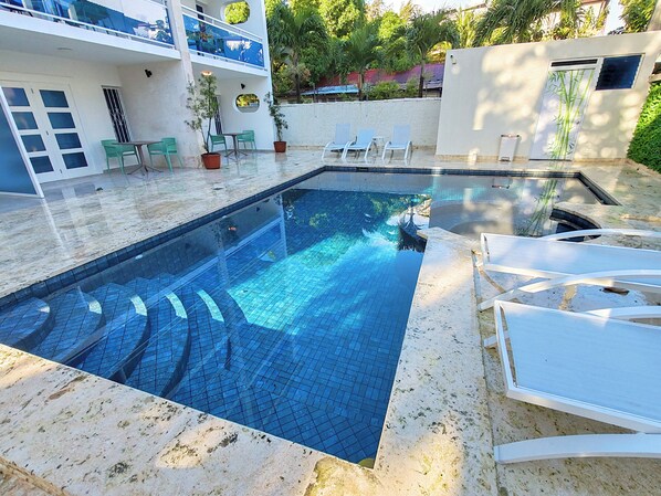 Building's pool.