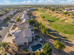 Palm Valley Golf Course just beyond the backyard
