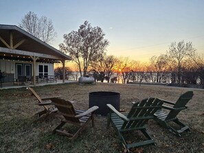 Fall is a great time to watch the sun go down over the lake.