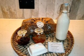 Complimentary tea and coffee and a light breakfast for your first morning.