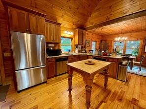 Kitchen, Open to Living and Dining