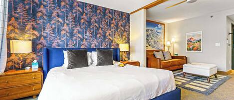 Comfortable king size bed and pull out couch | Listed with @BookTraverse