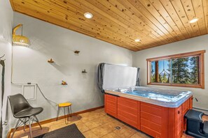 Skip the Freezing Post-Soak Dash Back Inside Through the Snow! Relax, Meditate, and Find Mindfulness in this Indoor Hot Tub Located on the Lower Level. 