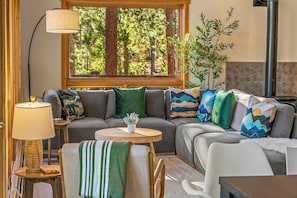 The Spacious Sectional Sofa Offers Plenty of Cozy Seating for Friends and Family.
