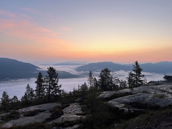 Auf 600 Meter Höhe ist man manchmal über den Wolken