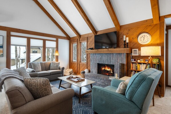 Plenty of room for the whole family to spread out after a long day of skiing and snowboarding at Nub's Nob or Boyne Highlands! 