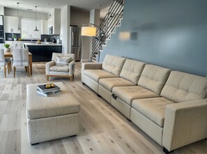 Open Concept Living: Seamless flow between living and dining areas.
