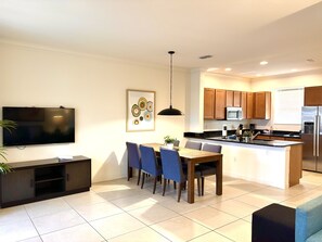 Large living/dining/kitchen area