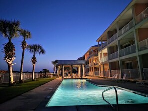 Evening view of the pool