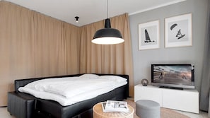 Schlafsofa im Wohnraum zur Nacht