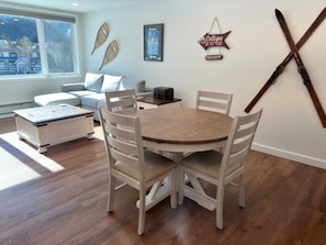 Furniture, Table, Hardwood, Floor, Flooring