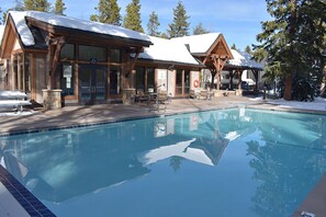 Heated pool for year-round use